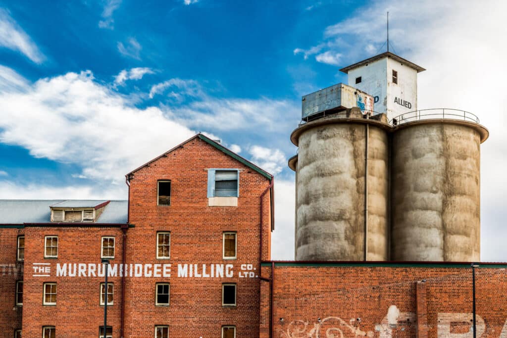 Historic Murrumbidgee Milling building in Wagga Wagga, part of the Riverina's rich heritage